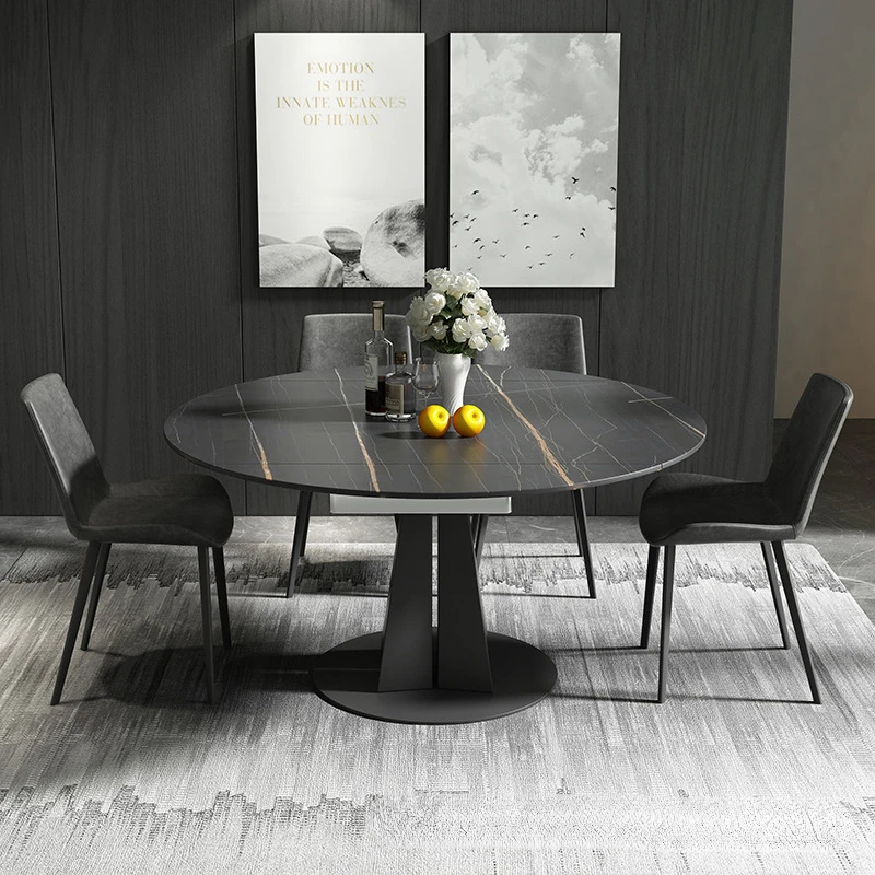 Nordic round rock plate dining table variable round table modern simple dining room household multifunctional dining table
Nordic round rock plate dining table variable round table modern simple dining room household multifunctional dining table