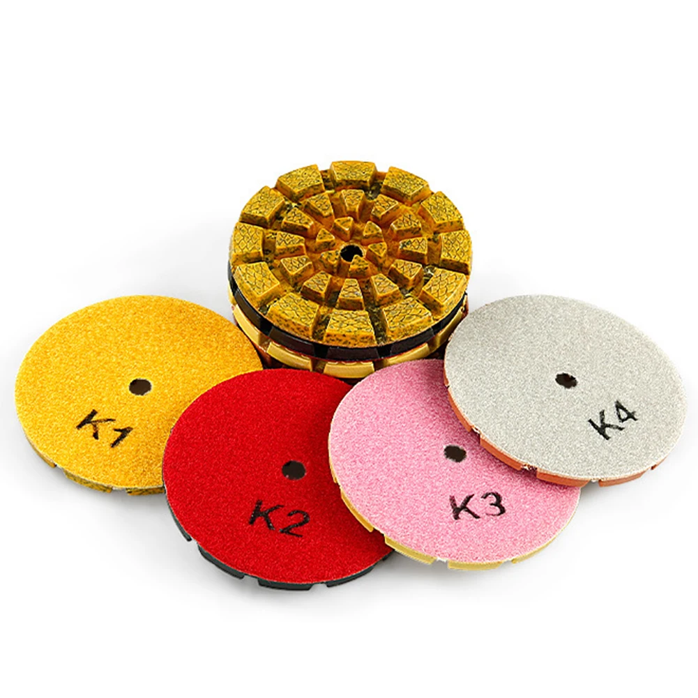 4Inch 100mm Dry Diamond Polishing Pads K1 K2 K3 K4 Grit Grinding Wheel Sanding Discs For Granite Marble Concrete Stone Polishing
4Inch 100mm Dry Diamond Polishing Pads K1 K2 K3 K4 Grit Grinding Wheel Sanding Discs For Granite Marble Concrete Stone Polishing