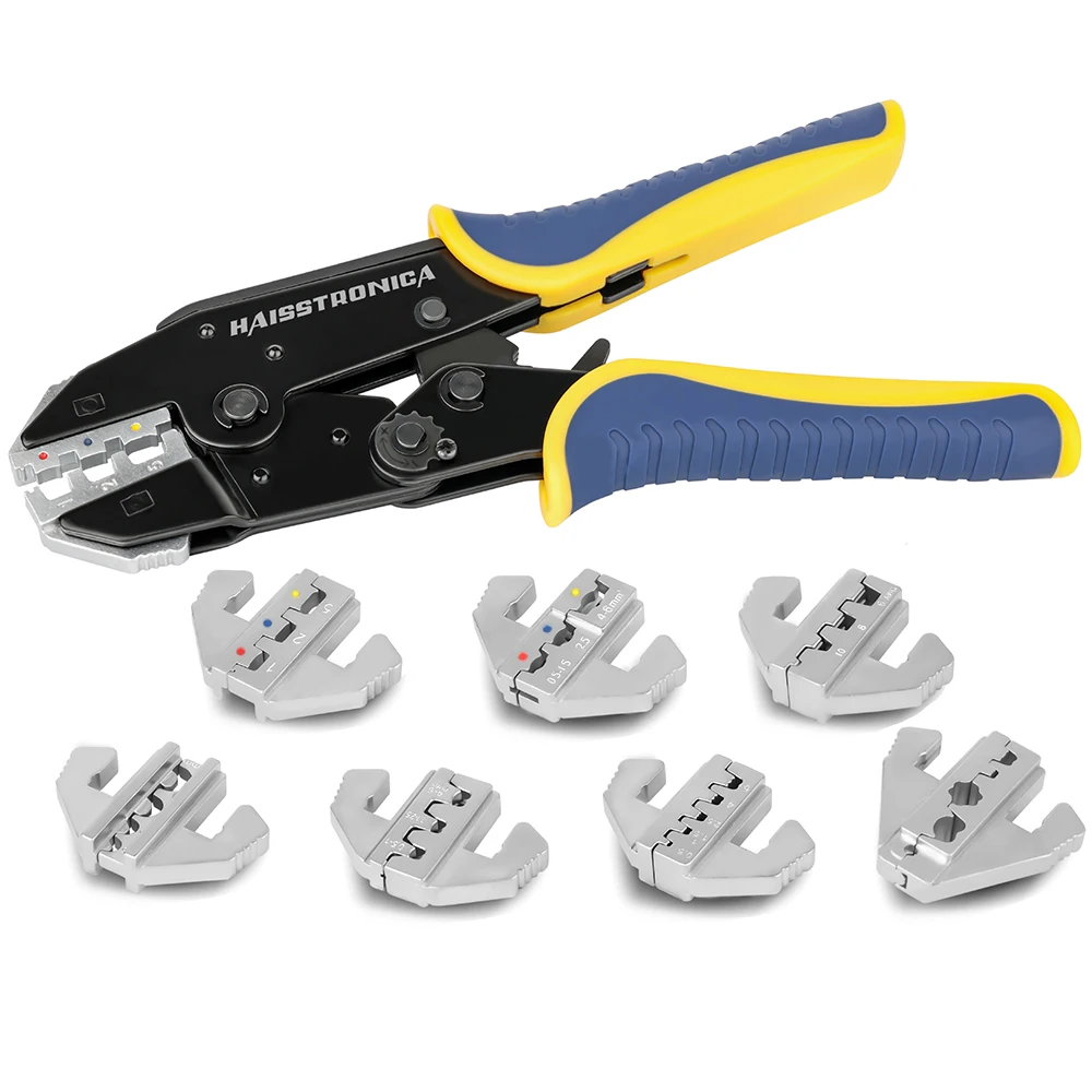 haisstronica Crimping Tool 8PCS-Quick Change Ratchet Wire Crimper Tools,Heat Shrink,Insulated Nylon,Non-Insulated,Ferrule
haisstronica Crimping Tool 8PCS-Quick Change Ratchet Wire Crimper Tools,Heat Shrink,Insulated Nylon,Non-Insulated,Ferrule