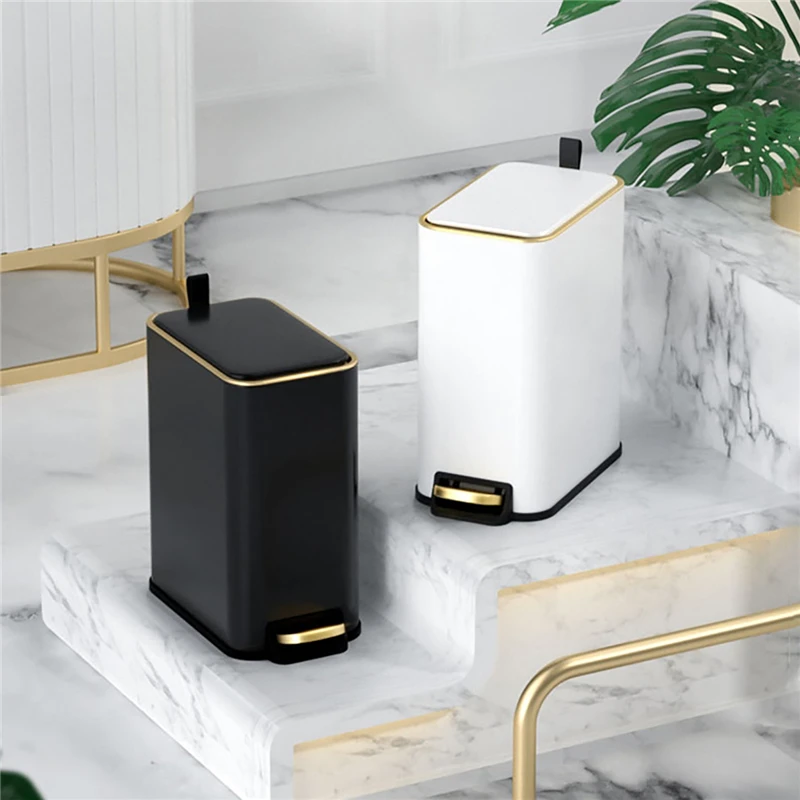 5L Light Luxury Pedal Trash Can Household Toilet Waste Bin Kitchen Room Stainless Steel Storage Bucket Rectangular Garbage Bin
5L Light Luxury Pedal Trash Can Household Toilet Waste Bin Kitchen Room Stainless Steel Storage Bucket Rectangular Garbage Bin
