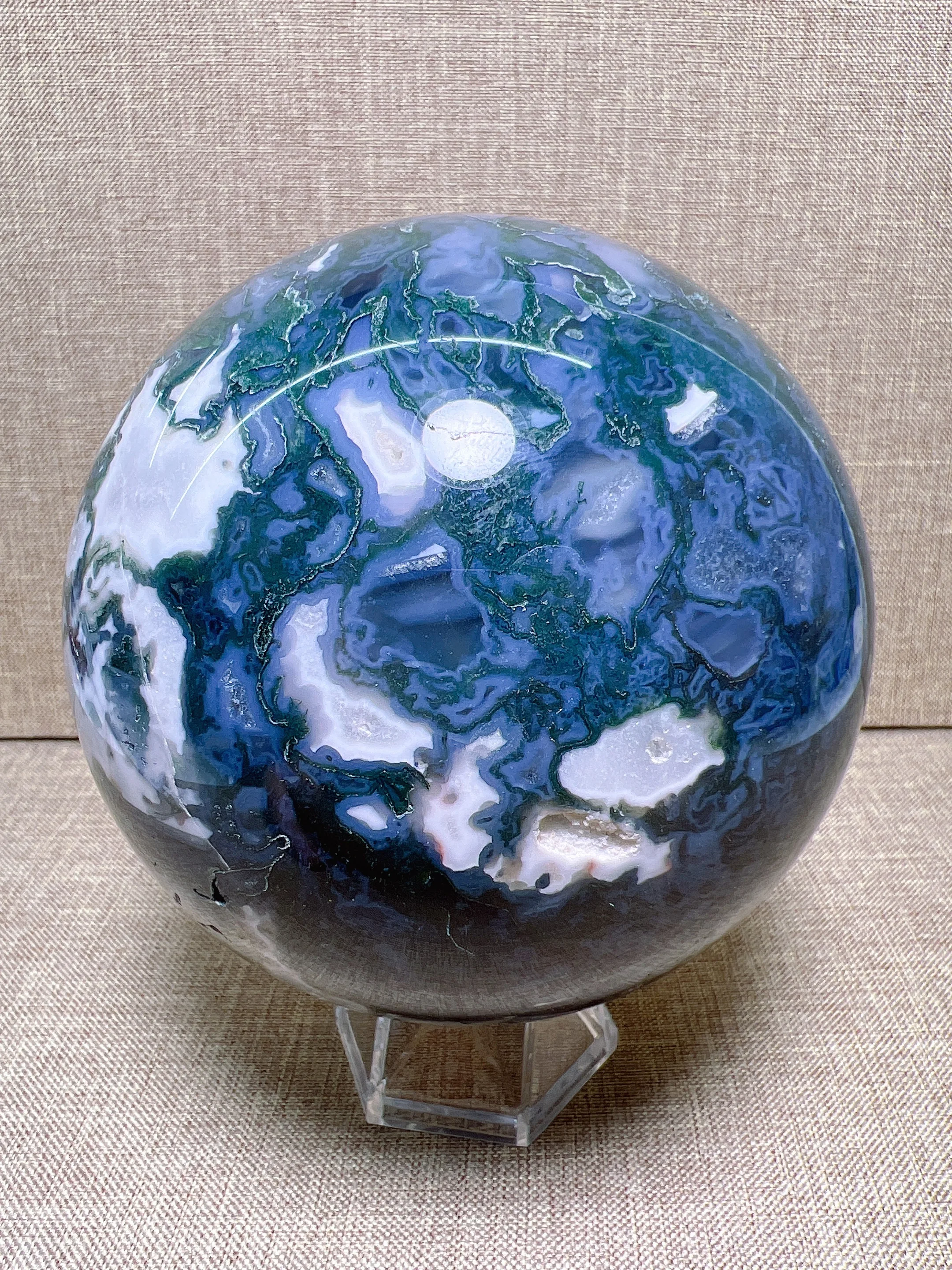 Natural Moss Agate Sphere Free Form, Carving Reiki Healing Stone Home Decoration Exquisite Gift
Natural Moss Agate Sphere Free Form, Carving Reiki Healing Stone Home Decoration Exquisite Gift