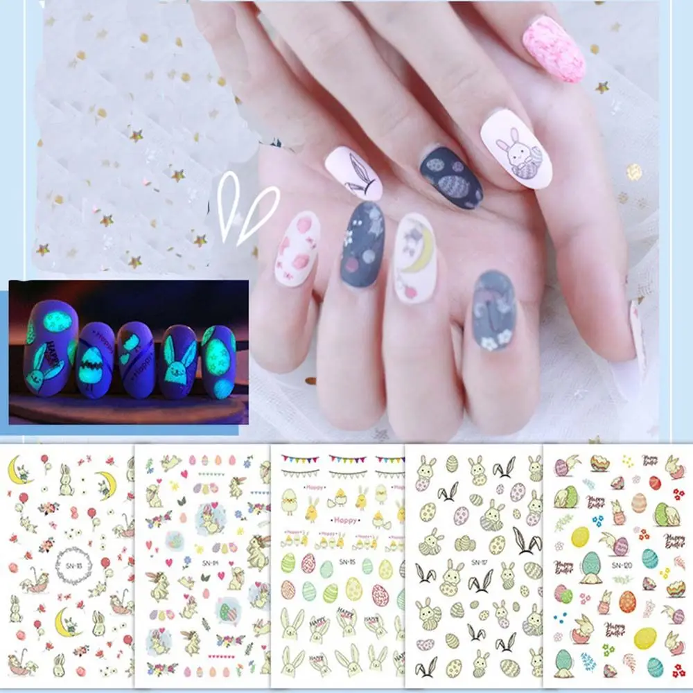 Cute Cartoon Bunny Chick Nail Art Stickers Creative Funny Luminous Nail Art Stickers Childlike Self-adhesive Nail Decals
Cute Cartoon Bunny Chick Nail Art Stickers Creative Funny Luminous Nail Art Stickers Childlike Self-adhesive Nail Decals