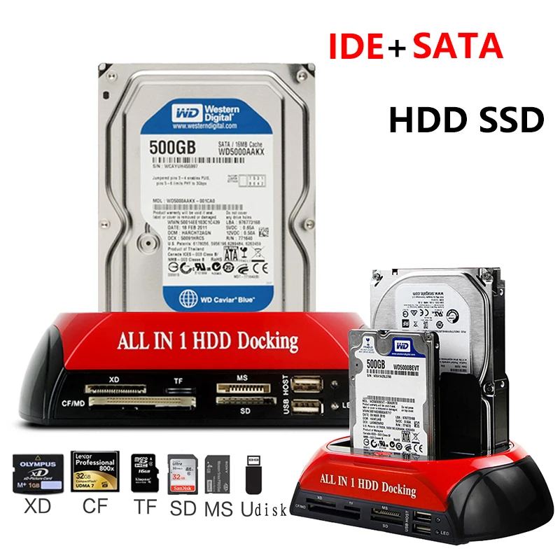 Док-станция для жесткого диска IDE/SATA 2 5 дюйма с USB-портами | Электроника