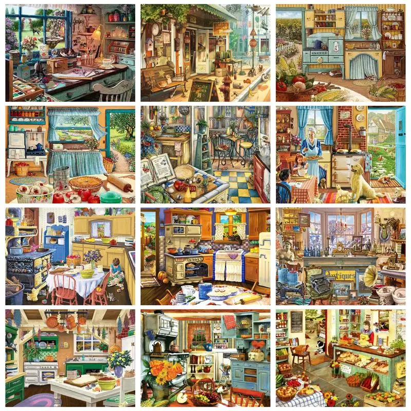 RUOPOTY Oil Painting By Numbers Handmade Roomside Scene Painting Decors For Adults Diy Set Wall Decor Gift Artwork Picture Paint
RUOPOTY Oil Painting By Numbers Handmade Roomside Scene Painting Decors For Adults Diy Set Wall Decor Gift Artwork Picture Paint
