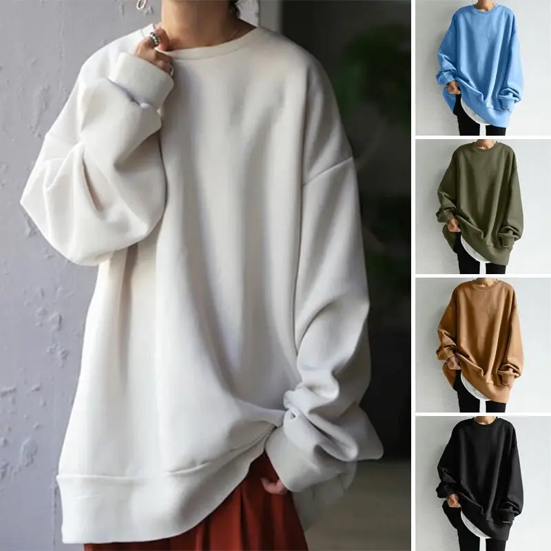 New 2022 Autumn Winter Temperament Korean Version Women Pullover Round Neck Loose Women's Simple Solid Color Sweater
New 2022 Autumn Winter Temperament Korean Version Women Pullover Round Neck Loose Women's Simple Solid Color Sweater