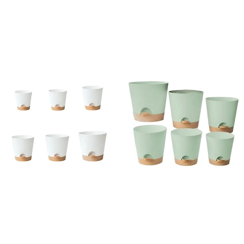 6pack lot Lightweight And Portable Flower Pots With Drainage System - Indoor And Outdoor Wide
6pack lot Lightweight And Portable Flower Pots With Drainage System - Indoor And Outdoor Wide