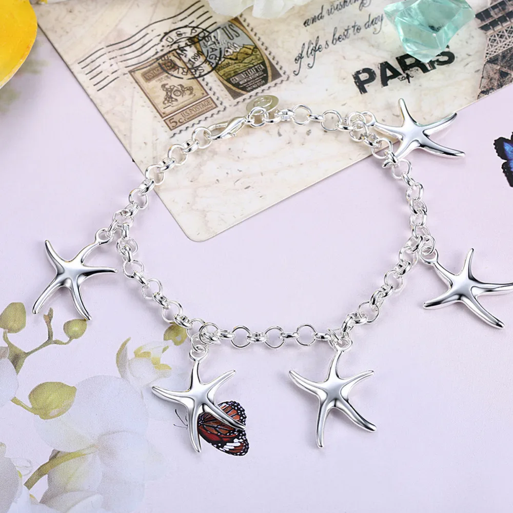 Fashion 925 Stamp Starfish Bracelets for Women Charms Chain Bangles Wedding Party Jewelry Female 2022 Christmas Gift
Fashion 925 Stamp Starfish Bracelets for Women Charms Chain Bangles Wedding Party Jewelry Female 2022 Christmas Gift