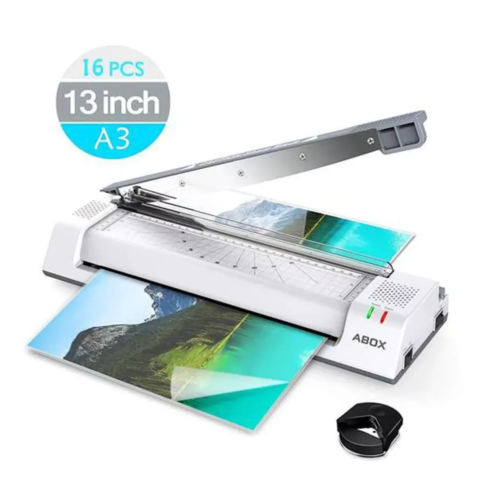 

Laminating Machine, 13" Thermal Laminator for A3, A4, A6, with Jam Release Switch, Fast Warm up, No Bubble, Quick Laminatin