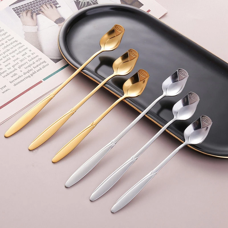 Long Handle Cherry Rose Coffee Stirring Spoon Stainless Steel Honey Mixing Teaspoon Ice Cream Dessert Scoop Decor for kitchen
Long Handle Cherry Rose Coffee Stirring Spoon Stainless Steel Honey Mixing Teaspoon Ice Cream Dessert Scoop Decor for kitchen