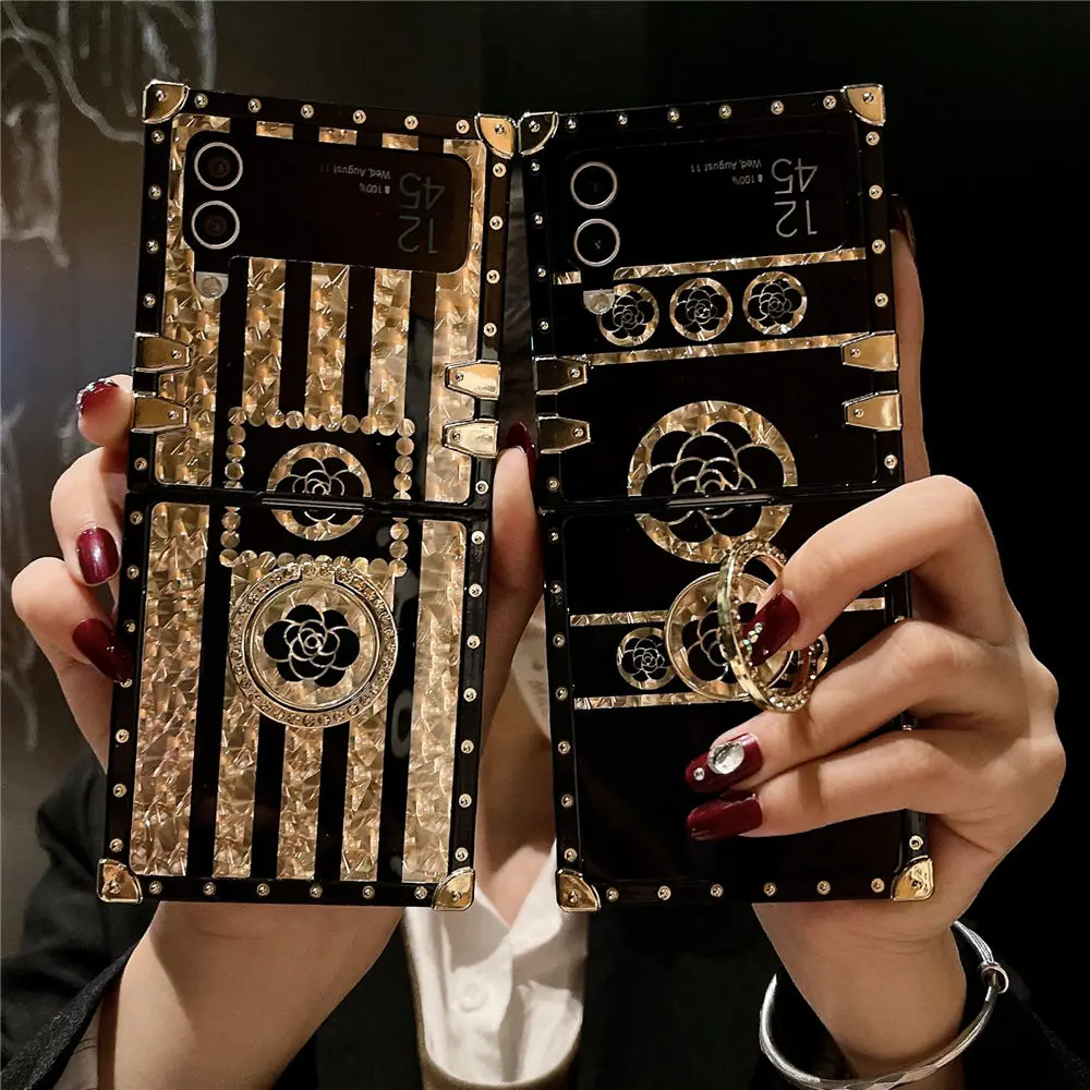 Luxury Leopard Print Plated Flower Square Finger Ring Holder Case For Samsung Galaxy Z Flip 4 Flip 3 5G Shockproof Cover Fundas
Luxury Leopard Print Plated Flower Square Finger Ring Holder Case For Samsung Galaxy Z Flip 4 Flip 3 5G Shockproof Cover Fundas