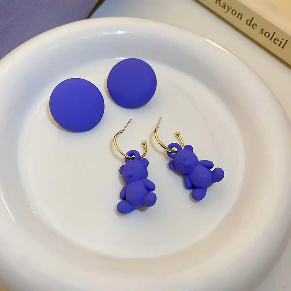 Korean Stud Earrings Purple Series Circle Bear Dangle Earrings Design Temperament Fashion Stud Earrings Simple Earrings
Korean Stud Earrings Purple Series Circle Bear Dangle Earrings Design Temperament Fashion Stud Earrings Simple Earrings