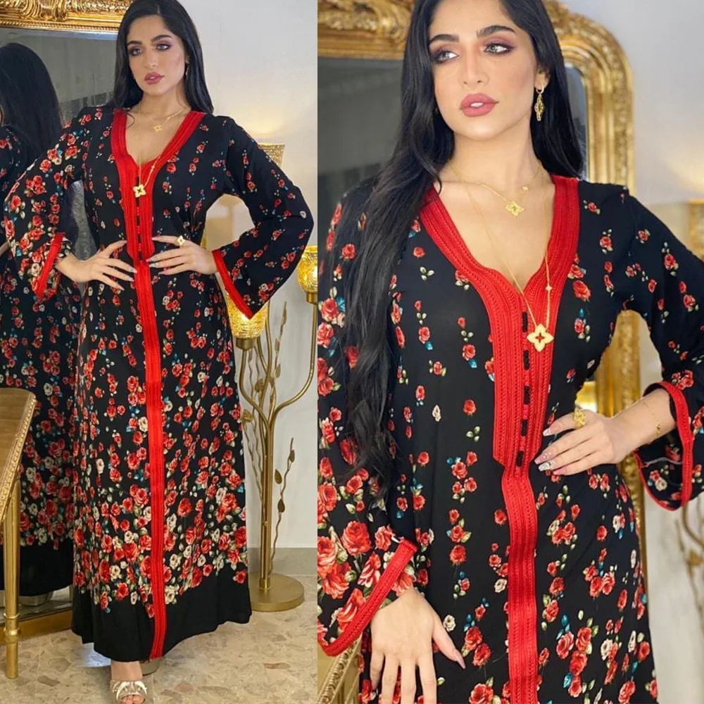 Mandylandy Muslim Abaya Dress for Women's Islamic Clothing Arab Robe Abaya Middle East Long Sleeve Printed Dress Robe Caftan
Mandylandy Muslim Abaya Dress for Women's Islamic Clothing Arab Robe Abaya Middle East Long Sleeve Printed Dress Robe Caftan