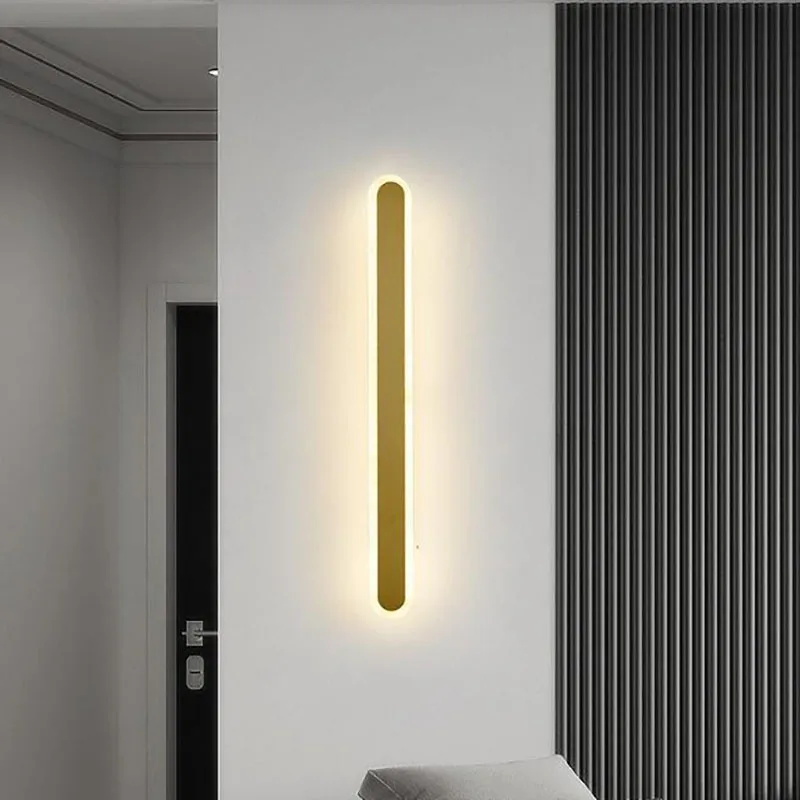 

100CM 80CM 60CM LED Wall Lamp Indoor Background Decorative Lighting Bedroom Corridor Beside Nordic Acrylic Long Wall light