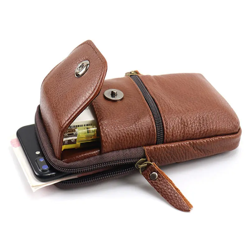 Leather Waterproof Mobile Phone Waist Bag Men's Multifunctional Strap Vertical Single Shoulder Crossbody Sports Travel Bags 
Leather Waterproof Mobile Phone Waist Bag Men's Multifunctional Strap Vertical Single Shoulder Crossbody Sports Travel Bags
