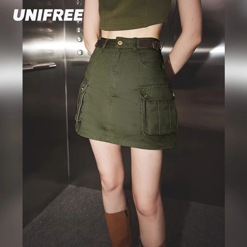UNIFREE American Retro Women's Skirt New 2023 Streetwear Cargo Skirt Sexy Hotsweet Fashion Summer Mini Skirt
UNIFREE American Retro Women's Skirt New 2023 Streetwear Cargo Skirt Sexy Hotsweet Fashion Summer Mini Skirt