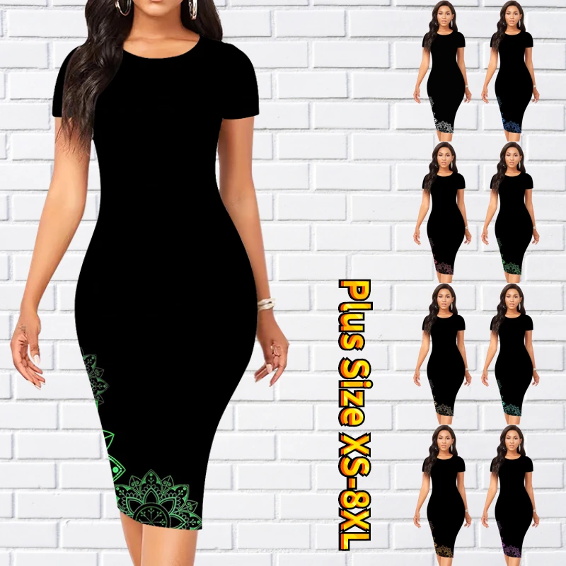 2023 Elegant Dress Round Neck Short Sleeve Summer Women's Retro Slim Fit DressDress Daily Fashion New Design Print Dress
2023 Elegant Dress Round Neck Short Sleeve Summer Women's Retro Slim Fit DressDress Daily Fashion New Design Print Dress