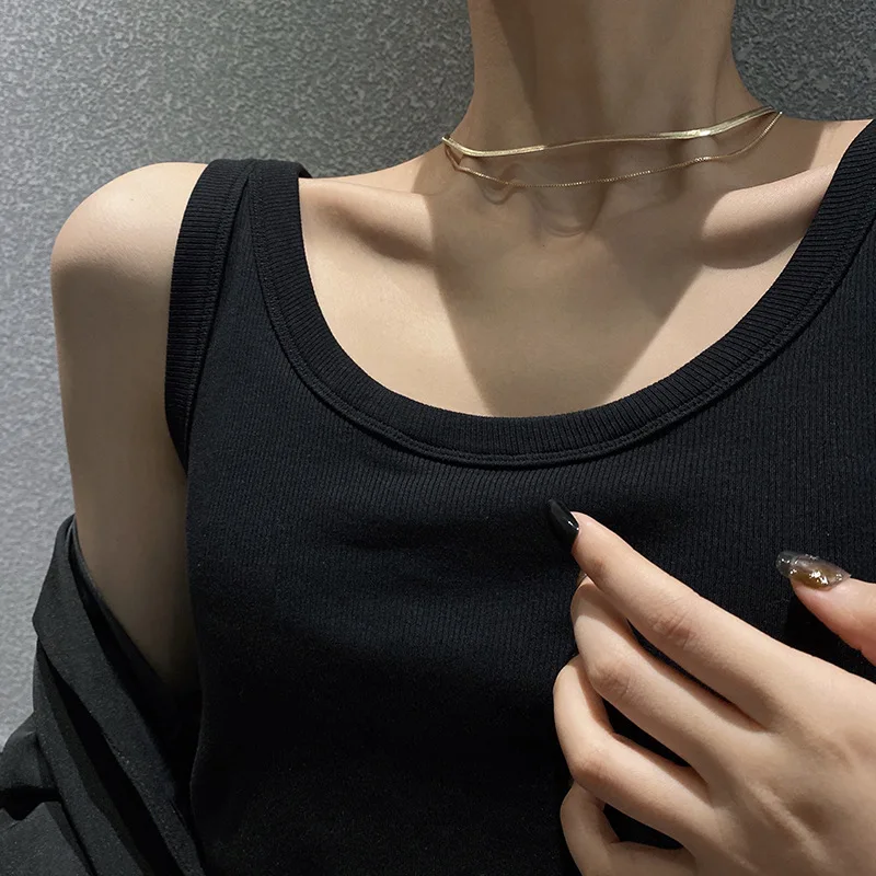 Europe and The United States Simple Titanium Steel Necklace Female Ins Versatile Design Collarbone Chain Double Hip-hop Fashion
Europe and The United States Simple Titanium Steel Necklace Female Ins Versatile Design Collarbone Chain Double Hip-hop Fashion