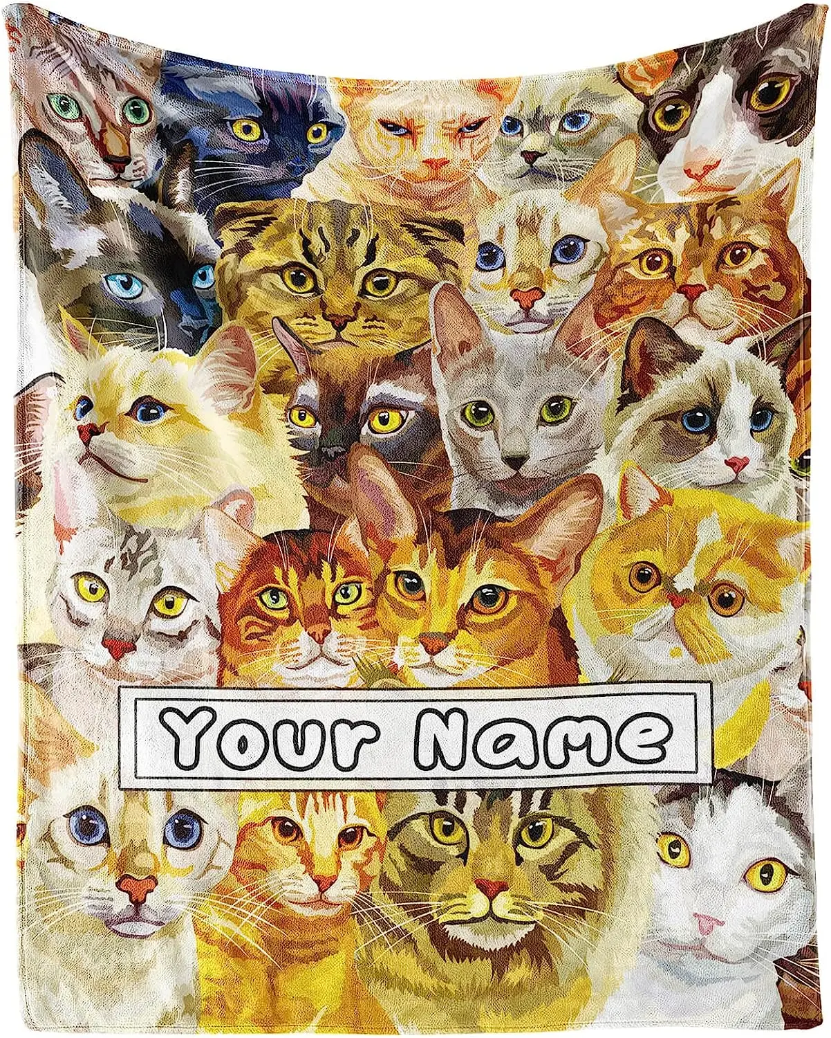 Custom Cat Throw Blanket Gifts, 80"x60" Soft Stuffed Animal Blankets, Personalized Cats Throw Blankets Gift for Women
Custom Cat Throw Blanket Gifts, 80"x60" Soft Stuffed Animal Blankets, Personalized Cats Throw Blankets Gift for Women