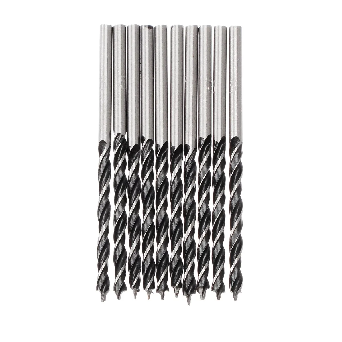 10pcs Woodworking Spiral Drill Bit Kit 3mm/4mm/5mm Diameter High Carbon Steel Wood Drills With Center Point Wood Drill Bit
10pcs Woodworking Spiral Drill Bit Kit 3mm/4mm/5mm Diameter High Carbon Steel Wood Drills With Center Point Wood Drill Bit