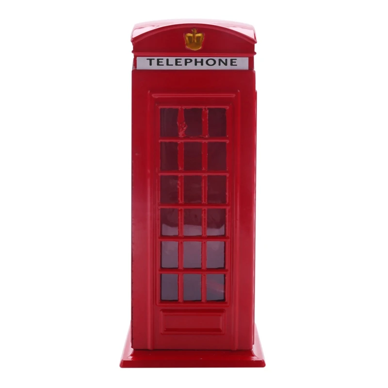 Металлическая красная британская английская лондонская телефонная будка