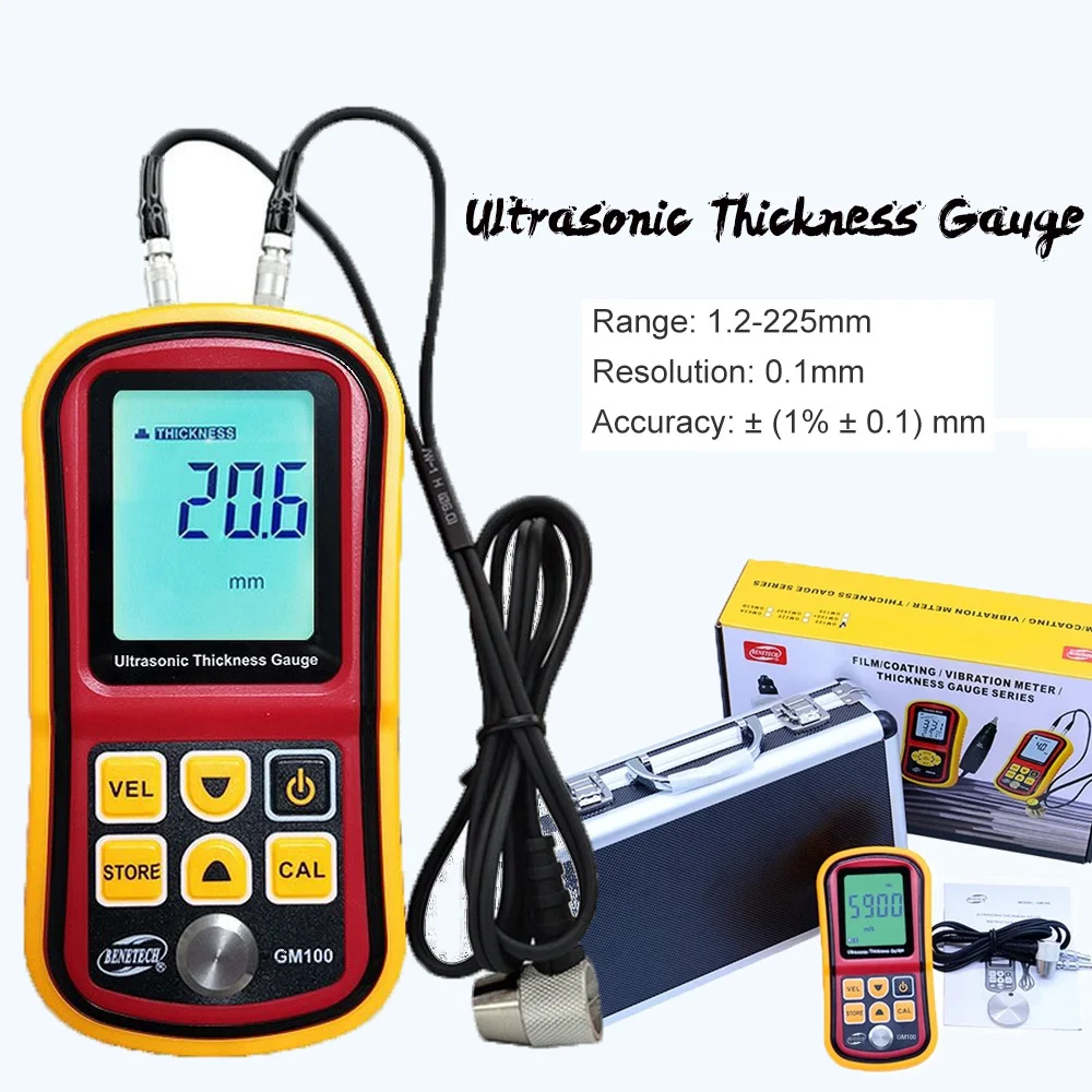 Ultrasonic Thickness Gauge Digital LCD Display High Precision Glass Plastic Metal Steel Plate Thickness Gauge Sonic Measurement
Ultrasonic Thickness Gauge Digital LCD Display High Precision Glass Plastic Metal Steel Plate Thickness Gauge Sonic Measurement