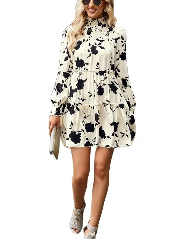 Women's Dresses Temperament Elegant Dress Long Sleeve Loose Skirt Children A-LINE Party Elegant Dress Printing Mini Sexy Dress
Women's Dresses Temperament Elegant Dress Long Sleeve Loose Skirt Children A-LINE Party Elegant Dress Printing Mini Sexy Dress