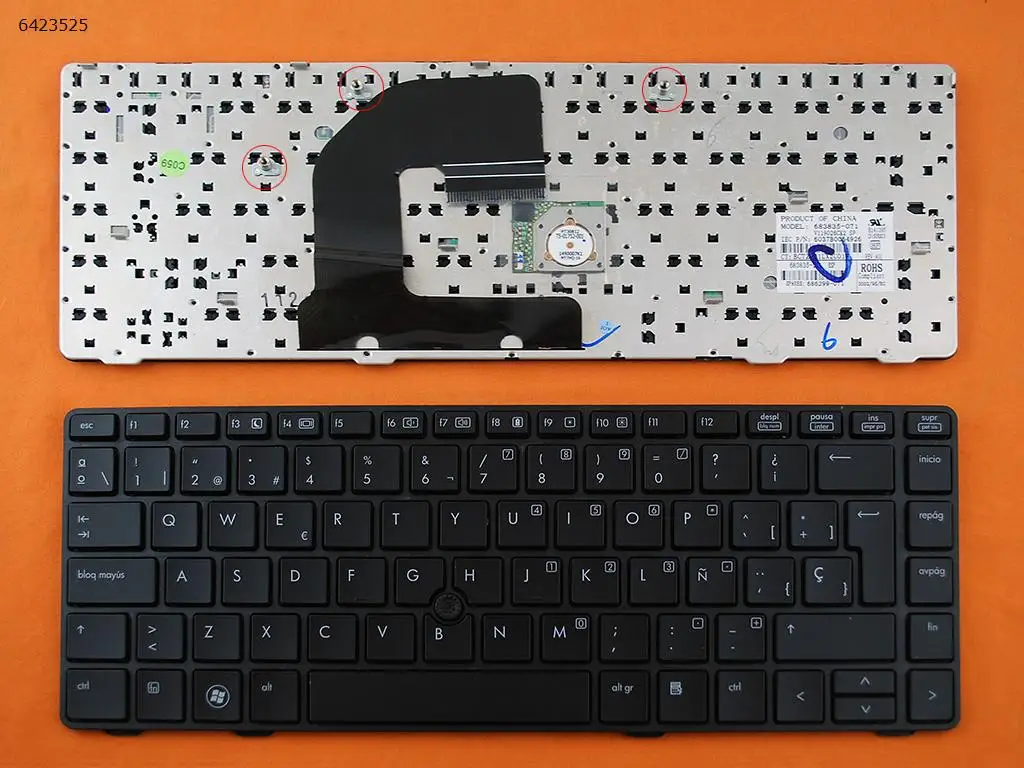 SP Клавиатура для ноутбука HP Probook 6460b 6465b 6470b 6475b черная рамка с черной палочкой без фольги
SP Клавиатура для ноутбука HP Probook 6460b 6465b 6470b 6475b черная рамка с черной палочкой без фольги