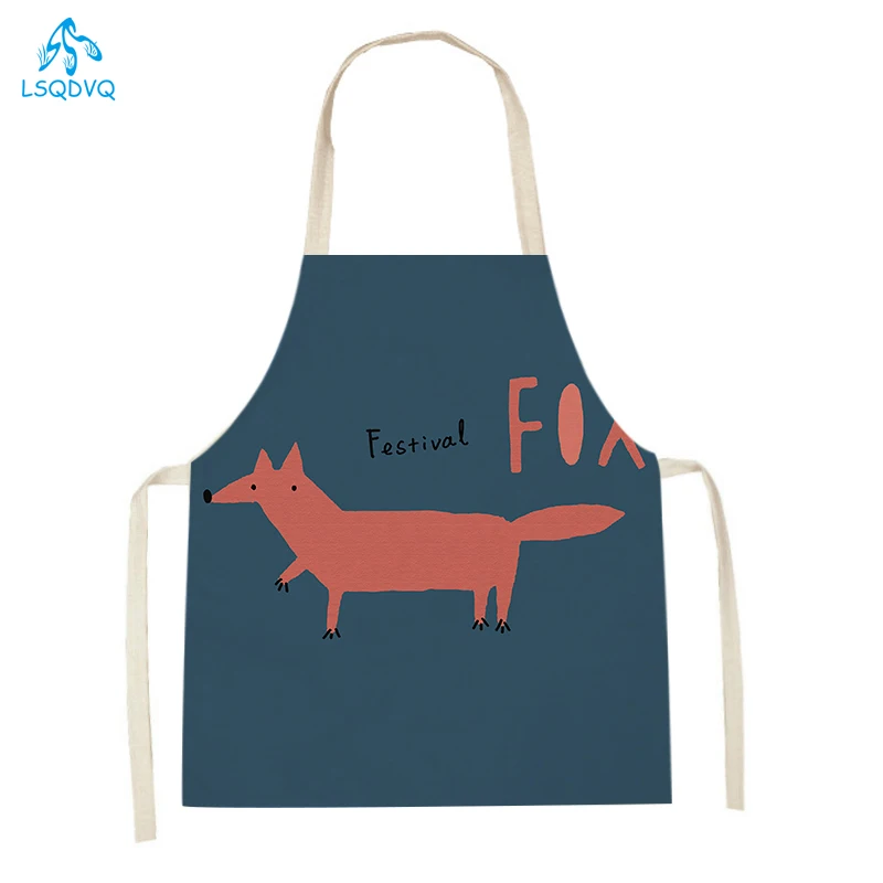 Creative Cute Cartoon Animal Fox Printed Sleeveless Aprons Funny Kitchen Supplies Women Men Pinafore Home Cooking Baking Tools
Creative Cute Cartoon Animal Fox Printed Sleeveless Aprons Funny Kitchen Supplies Women Men Pinafore Home Cooking Baking Tools