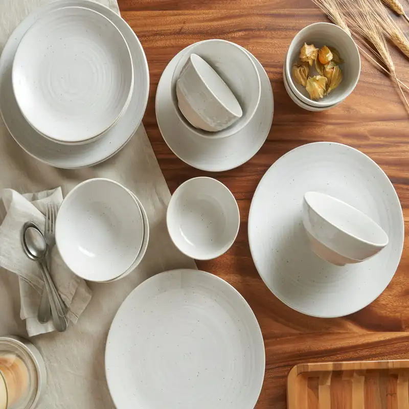 2023 New Rustic 16-Piece Dinnerware Set, White Dinnerware Set Kitchen Accessories Dining Table Set Plates and Bowls and Dishes
2023 New Rustic 16-Piece Dinnerware Set, White Dinnerware Set Kitchen Accessories Dining Table Set Plates and Bowls and Dishes