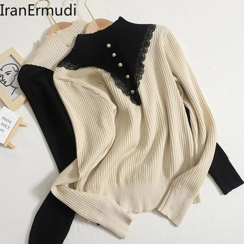Iranermudi Women Elegant Knitted Sweater Fashion Office Lady Long Sleeves Slim Pullovers Spring Autumn Tops Jumpers Korean
Iranermudi Women Elegant Knitted Sweater Fashion Office Lady Long Sleeves Slim Pullovers Spring Autumn Tops Jumpers Korean
