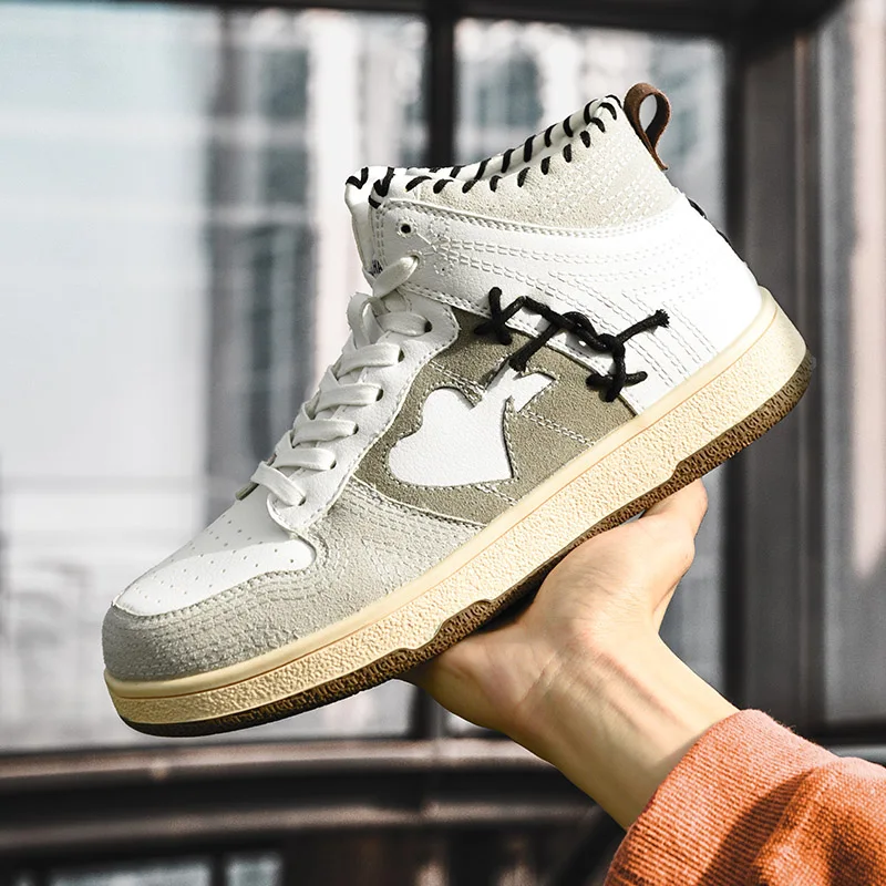 High Top Men Fashion Sneakers Mixed Colors Casual Shoes Heart-shaped Mens Shoes Sports Shoes Wear-Resisting Walking Sneakers
High Top Men Fashion Sneakers Mixed Colors Casual Shoes Heart-shaped Mens Shoes Sports Shoes Wear-Resisting Walking Sneakers