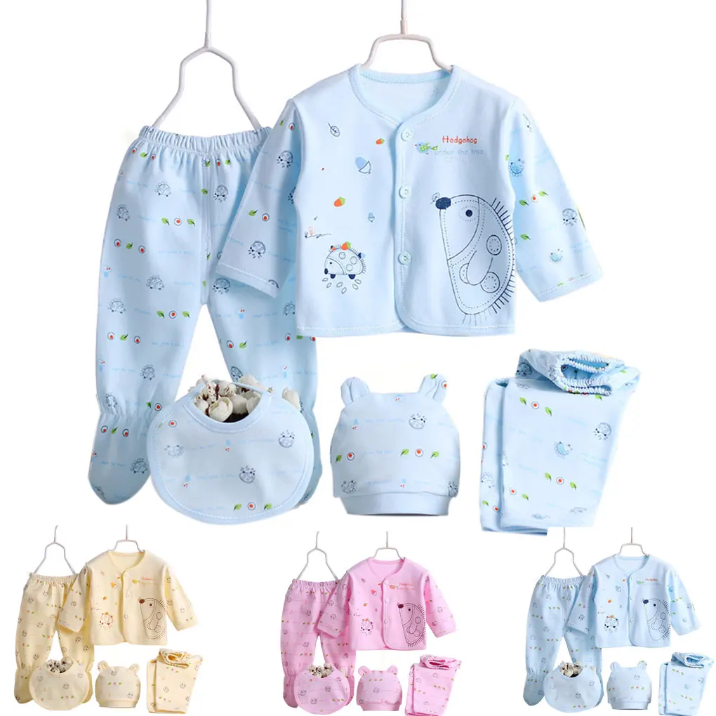 5 Pcs Newborn Baby Long Cotton sleeve Tops Hat Pants Bib Suit Outfit Set fit 0 to 3 Months
5 Pcs Newborn Baby Long Cotton sleeve Tops Hat Pants Bib Suit Outfit Set fit 0 to 3 Months