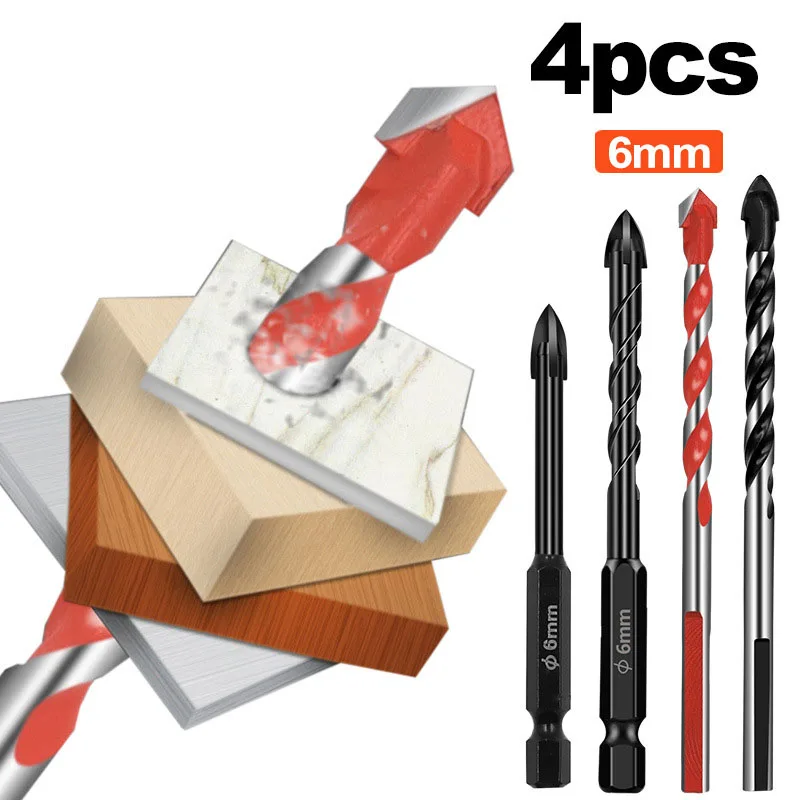 Multifunctional Triangle 6mm Shank Drill Bit Set Ceramic Tile Concrete Brick Punching Hole Saw Lengthened Ceramic Twist Drill
Multifunctional Triangle 6mm Shank Drill Bit Set Ceramic Tile Concrete Brick Punching Hole Saw Lengthened Ceramic Twist Drill