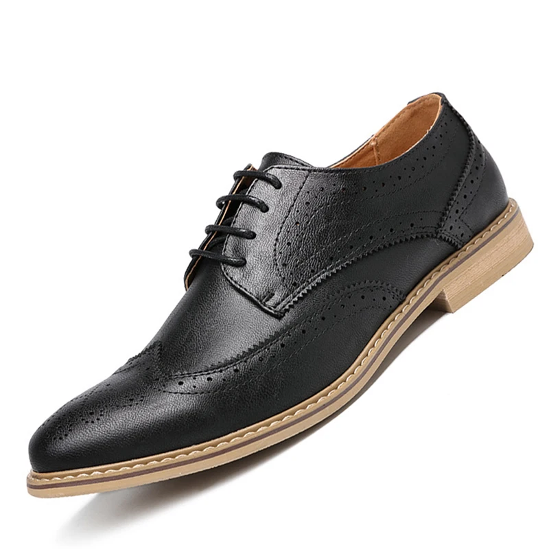 British Men's Brogue Business Leather Shoes High Luxury Wedding Banquet Shoes Comfortable And Wear-resistant
British Men's Brogue Business Leather Shoes High Luxury Wedding Banquet Shoes Comfortable And Wear-resistant