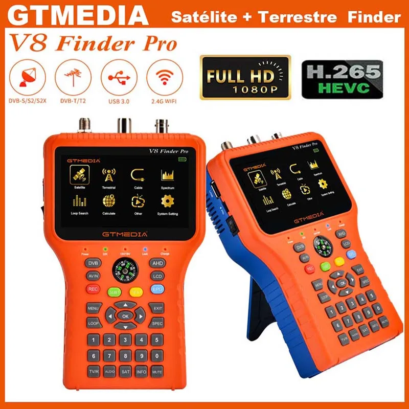 Цифровой спутниковый искатель GTmedia V8 Finder Pro, устройство для поиска спутниковых сигналов, спутниковый искатель S2X H.265, прибор для поиска ТВ, HD с...
Цифровой спутниковый искатель GTmedia V8 Finder Pro, устройство для поиска спутниковых сигналов, спутниковый искатель S2X H.265, прибор для поиска ТВ, HD с...