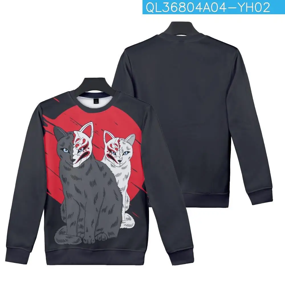 Cartoon Mask Cat Printed O-Neck Long Sleeve Pullover Sweatshirt Fashion Casual Men Women Harajuku Hoodies 
Cartoon Mask Cat Printed O-Neck Long Sleeve Pullover Sweatshirt Fashion Casual Men Women Harajuku Hoodies