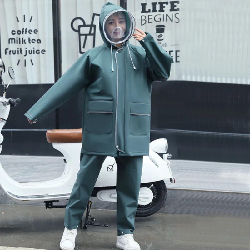 New Raincoats Suit Motorcycle Rain Coat Pants Reflective Strip Poncho Waterproof Rain Jacket Cycling Hiking Protective Rain Gear
New Raincoats Suit Motorcycle Rain Coat Pants Reflective Strip Poncho Waterproof Rain Jacket Cycling Hiking Protective Rain Gear