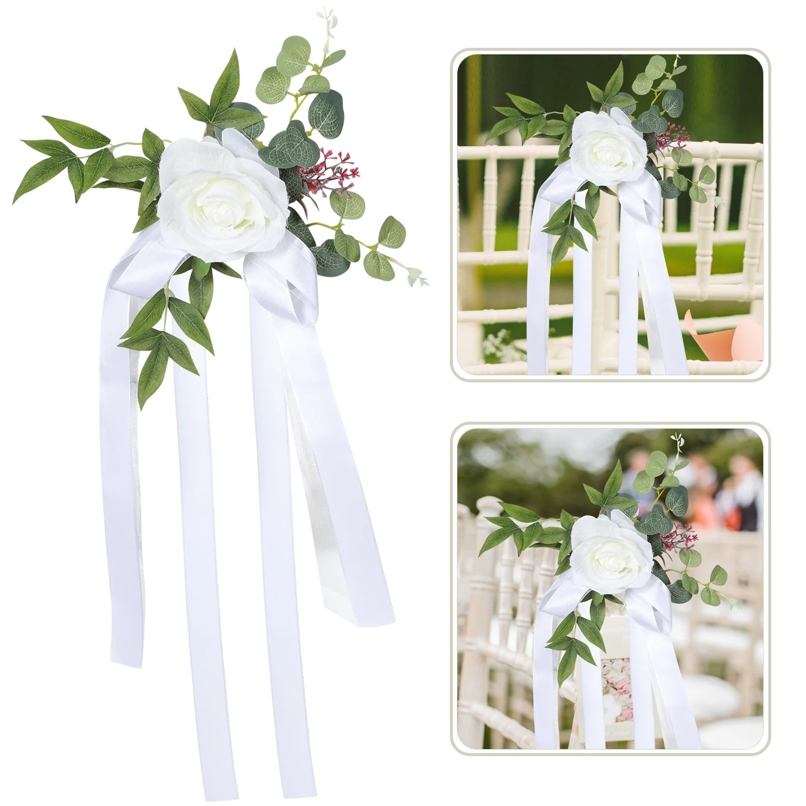 Artificial Wedding Chair Ornament Chair Back Flowers Decor Outdoor Wedding Chair Decor
Artificial Wedding Chair Ornament Chair Back Flowers Decor Outdoor Wedding Chair Decor