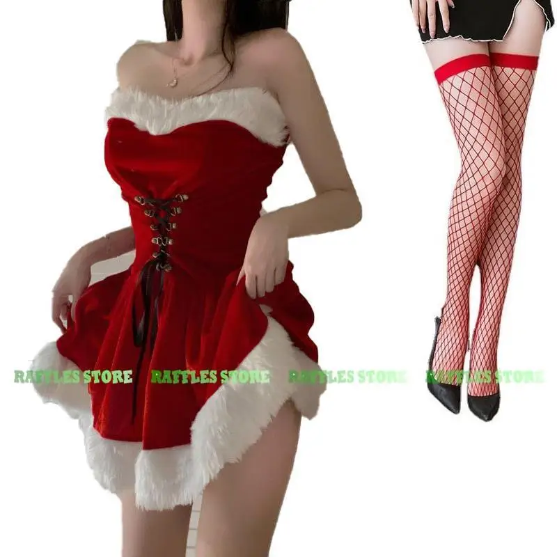 2023 Christmas Xmas Women Sexy Santa Dress Claus Cosplay Costume Cap Winter Bunny Girl Cloak Outfits 2024 New Year Red Outlook 
2023 Christmas Xmas Women Sexy Santa Dress Claus Cosplay Costume Cap Winter Bunny Girl Cloak Outfits 2024 New Year Red Outlook