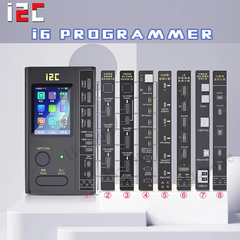 Программатор i2c i6, оригинальный ЖК-экран, оригинальный цветной ремонт, чтение и запись для iPhone 7- 12/Pro/Max, распознавание лица, ремонт данных о ак...
Программатор i2c i6, оригинальный ЖК-экран, оригинальный цветной ремонт, чтение и запись для iPhone 7- 12/Pro/Max, распознавание лица, ремонт данных о ак...
