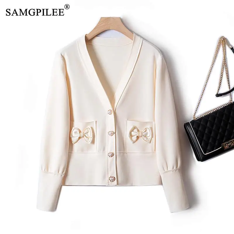 SAMGPILEE Women's Spring Jacket 2022 New V-neck Romantic Tie-in Pocket Air Cotton Cardigan Solid Autumn Short Coat For Women's
SAMGPILEE Women's Spring Jacket 2022 New V-neck Romantic Tie-in Pocket Air Cotton Cardigan Solid Autumn Short Coat For Women's