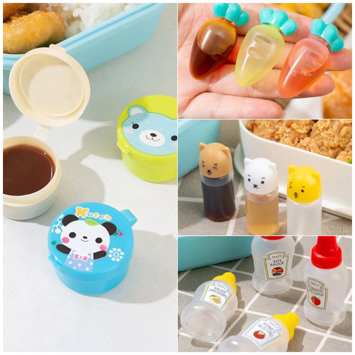 1/2/3/4Pcs/set Mini Seasoning Sauce Ketchup Bottle Salad Dressing Container For Bento Lunch Box Kitchen Accessories
1/2/3/4Pcs/set Mini Seasoning Sauce Ketchup Bottle Salad Dressing Container For Bento Lunch Box Kitchen Accessories