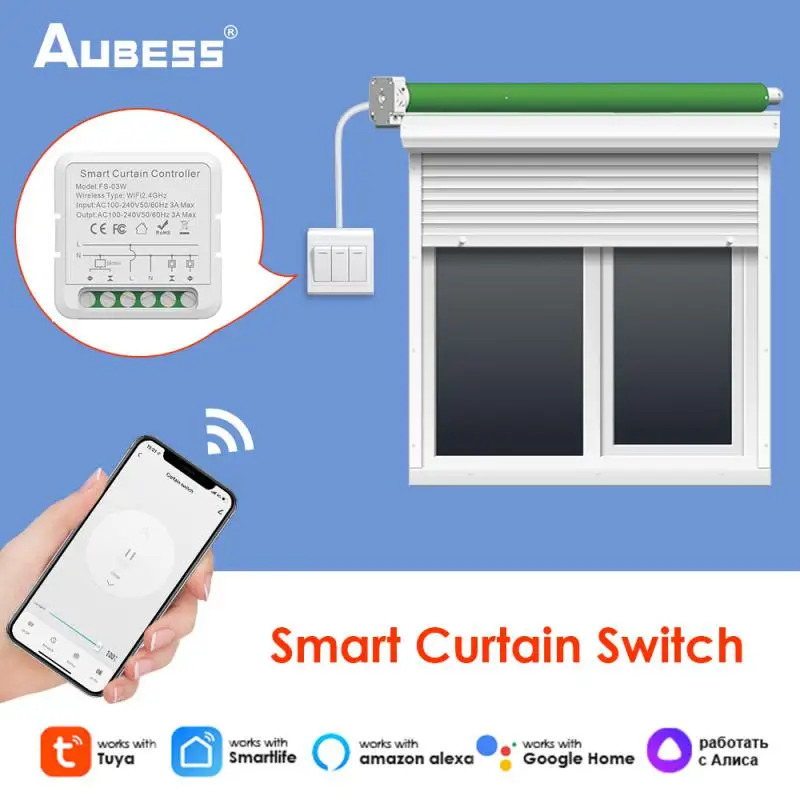 Aubess WiFi Shutter Switch Module For Electric Motorized Curtain Blind Tuya Smart Life Roller Curtain Switch Alexa Google Home
Aubess WiFi Shutter Switch Module For Electric Motorized Curtain Blind Tuya Smart Life Roller Curtain Switch Alexa Google Home