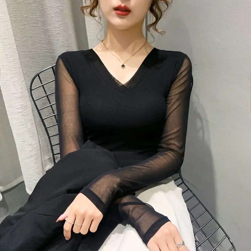 Women's V-neck Slim Stretch Sexy Pullovers Female Bottoming Shirt Ladies All-match T-shirt 2022 Fashion New Autumn Winter B46
Women's V-neck Slim Stretch Sexy Pullovers Female Bottoming Shirt Ladies All-match T-shirt 2022 Fashion New Autumn Winter B46