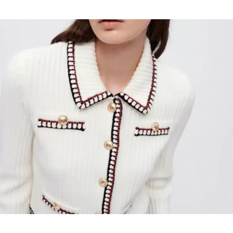 VII 2023 New In Matching Long-sleeved Knitted Cardigan with Lapel Collar for Women Fashion Ladies Sweater Summer Free Shipping
VII 2023 New In Matching Long-sleeved Knitted Cardigan with Lapel Collar for Women Fashion Ladies Sweater Summer Free Shipping