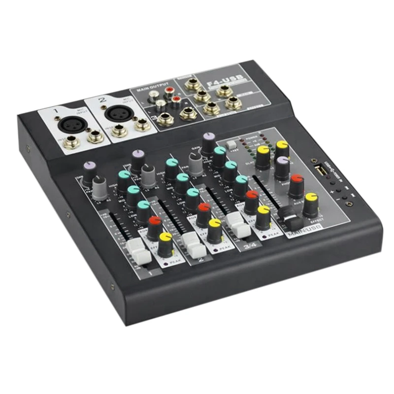 Sound Card Audio Mixer Sound Board Console Desk System Interface 4 Channel USB Bluetooth +48V Phantom Power (US Plug)
Sound Card Audio Mixer Sound Board Console Desk System Interface 4 Channel USB Bluetooth +48V Phantom Power (US Plug)