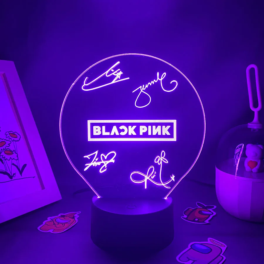The K-pop Beauty Group BLACK PINK 3D Led illusion Night lights creative gift for friends Neon Lava Lamp Bedroom Decor BLACK Pink
The K-pop Beauty Group BLACK PINK 3D Led illusion Night lights creative gift for friends Neon Lava Lamp Bedroom Decor BLACK Pink