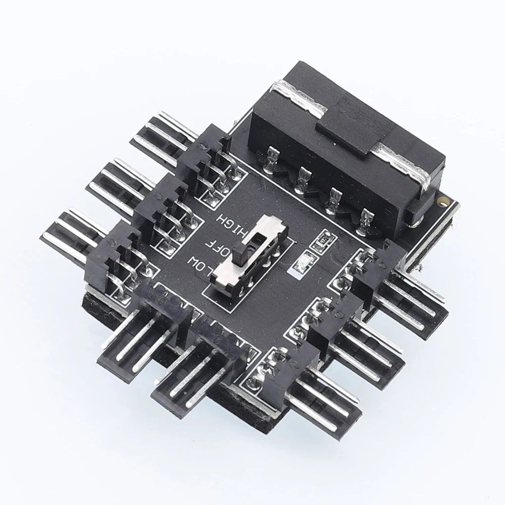 Fan Hub Board12V Power Supply Cooler Cooling Speed Controller Aluminum Alloy Knob for 8-way Fans Computer Components
Fan Hub Board12V Power Supply Cooler Cooling Speed Controller Aluminum Alloy Knob for 8-way Fans Computer Components