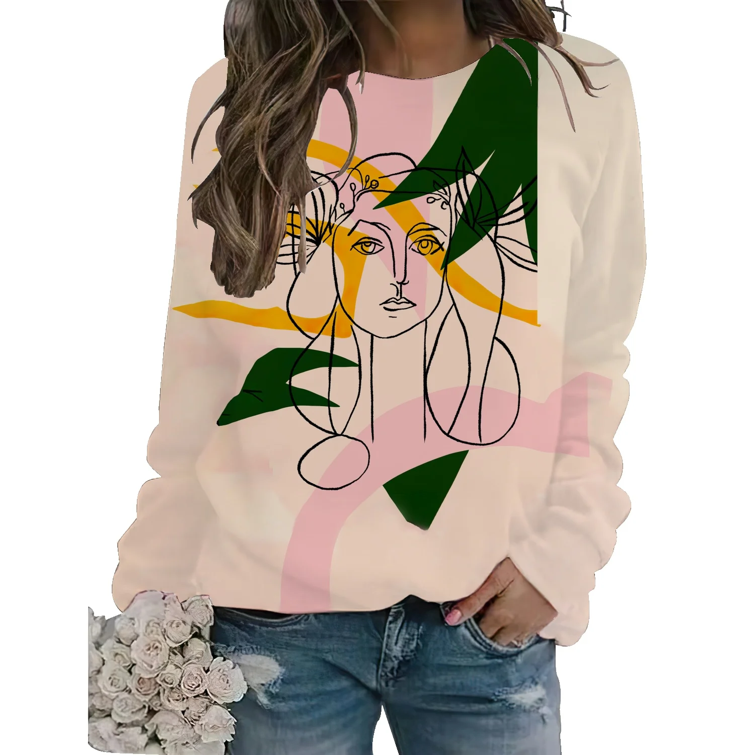 American retro oversize sweater women's lazy style spring and autumn thin section ins abstract figure loose couple top coat
American retro oversize sweater women's lazy style spring and autumn thin section ins abstract figure loose couple top coat