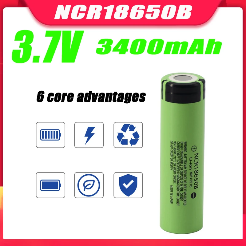 Новый светодиодный фонарь, литиевая батарея 3,7 в 3400 мАч NCR18650B 18650, перезаряжаемая батарея, литий-ионная батарея 3400 мАч + бесплатная доставка
Новый светодиодный фонарь, литиевая батарея 3,7 в 3400 мАч NCR18650B 18650, перезаряжаемая батарея, литий-ионная батарея 3400 мАч + бесплатная доставка